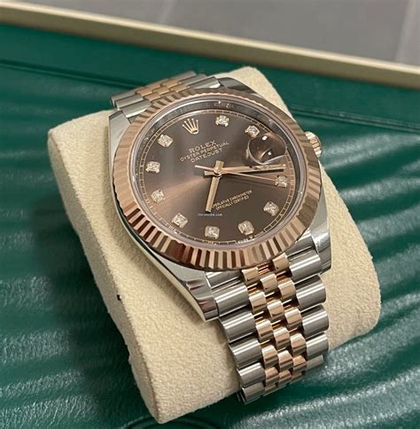 rolex datejust 41mm chocolate diamond dial|Datejust 41 oyster mm oystersteel.